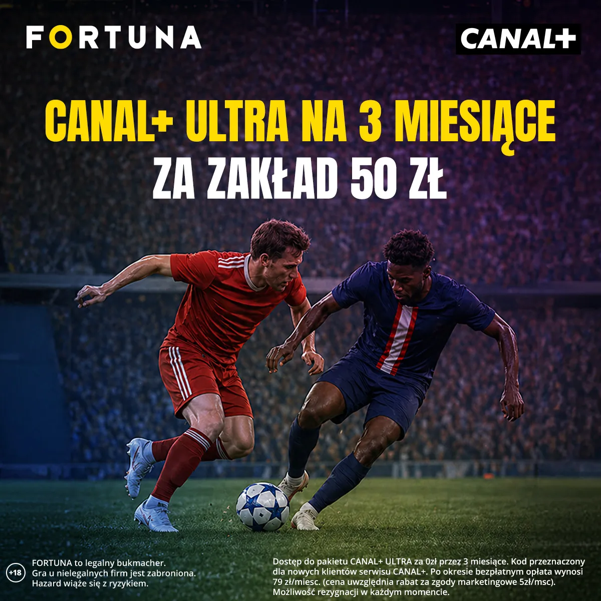 Promocja Fortuna: Oglądaj Ligę Mistrzów przez 3 miesiące za zakład w Fortunie