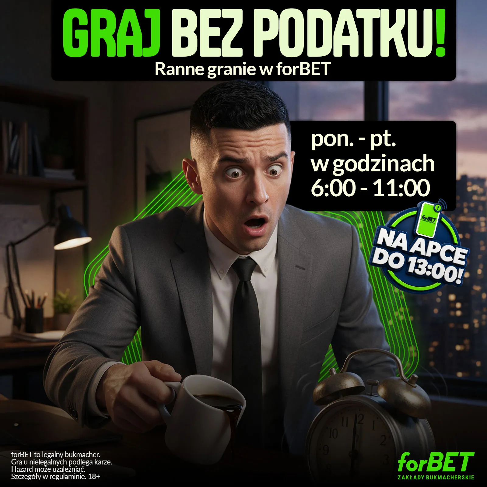 Promocja forBET: Ranne Granie Bez Podatku