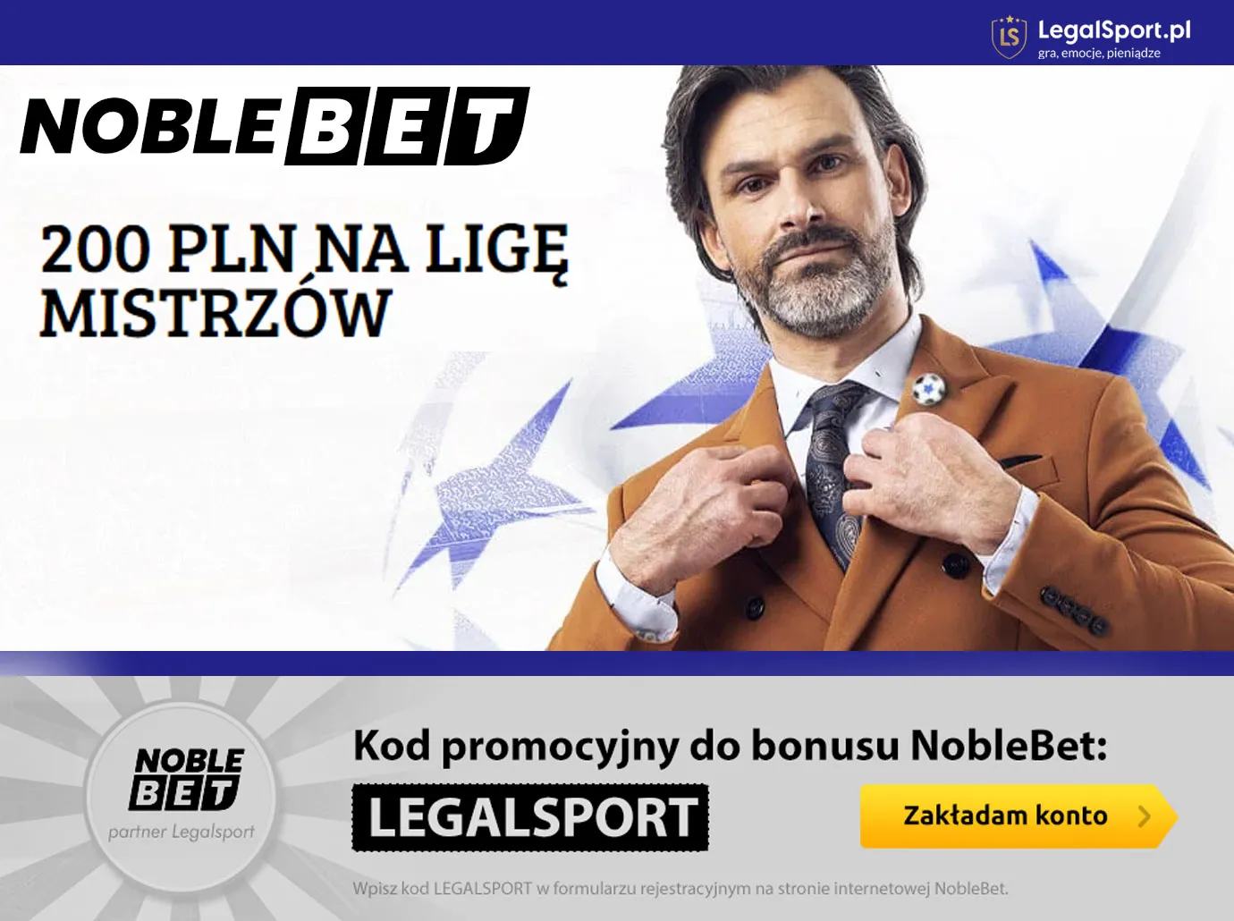 200 zł na Ligę Mistrzów w Noblebet
