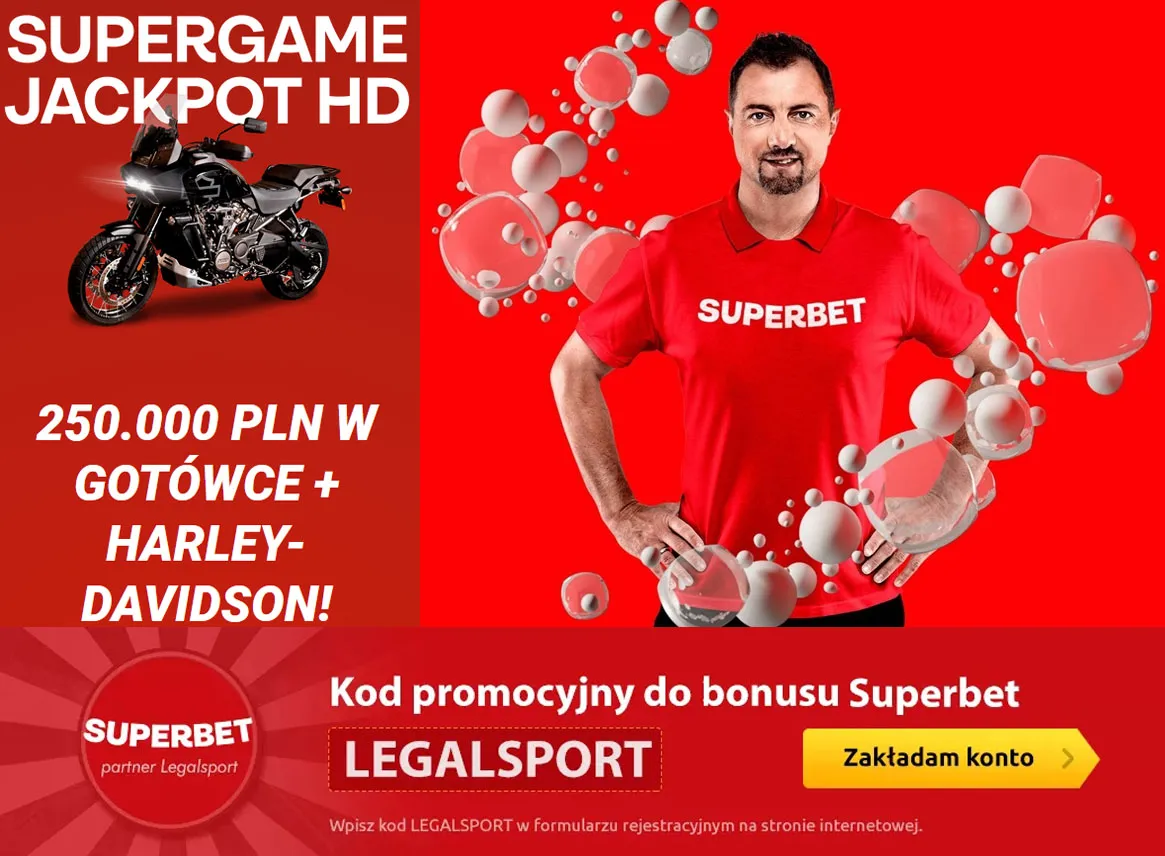 250 000 zł w gotówce + Harley-Davidson w SuperGame