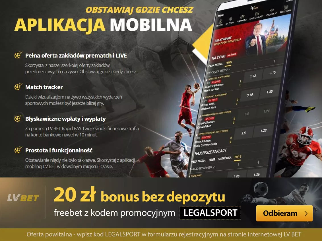 Mobilna aplikacja na telefon od lvbet.pl