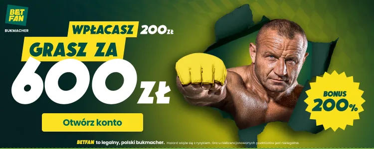 Bonus bez ryzyka w ofercie powitalnej BETFAN - baner