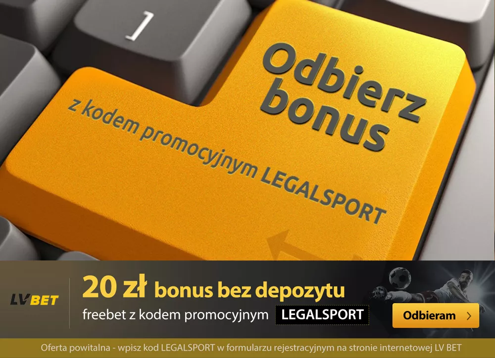 Napis: Odbierz bonus bez opłacenia depozytu w LVBET z kodem (promocyjno-rejestracyjnym)