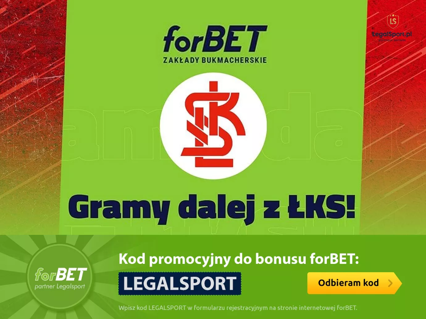 forBET sponsorem ŁKS Łódź