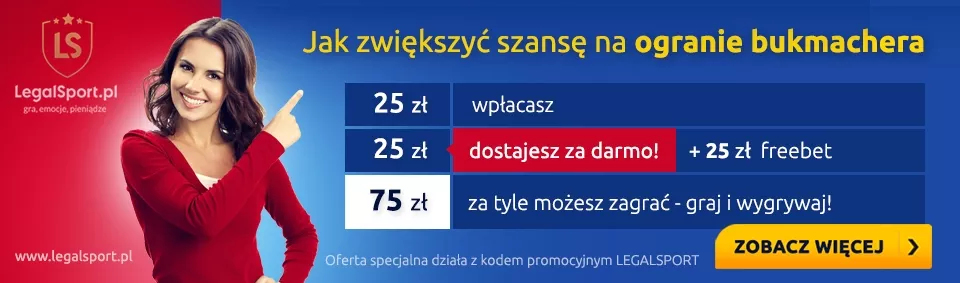 Bonusy bukmacherskie z kodem promocyjnym od legalnych polskich bukmacherów internetowych z licencjami Ministerstwa Finansów