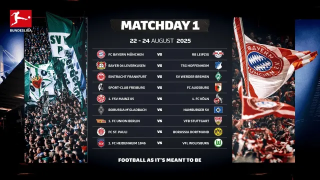 Lista meczów 1. kolejki Bundesligi