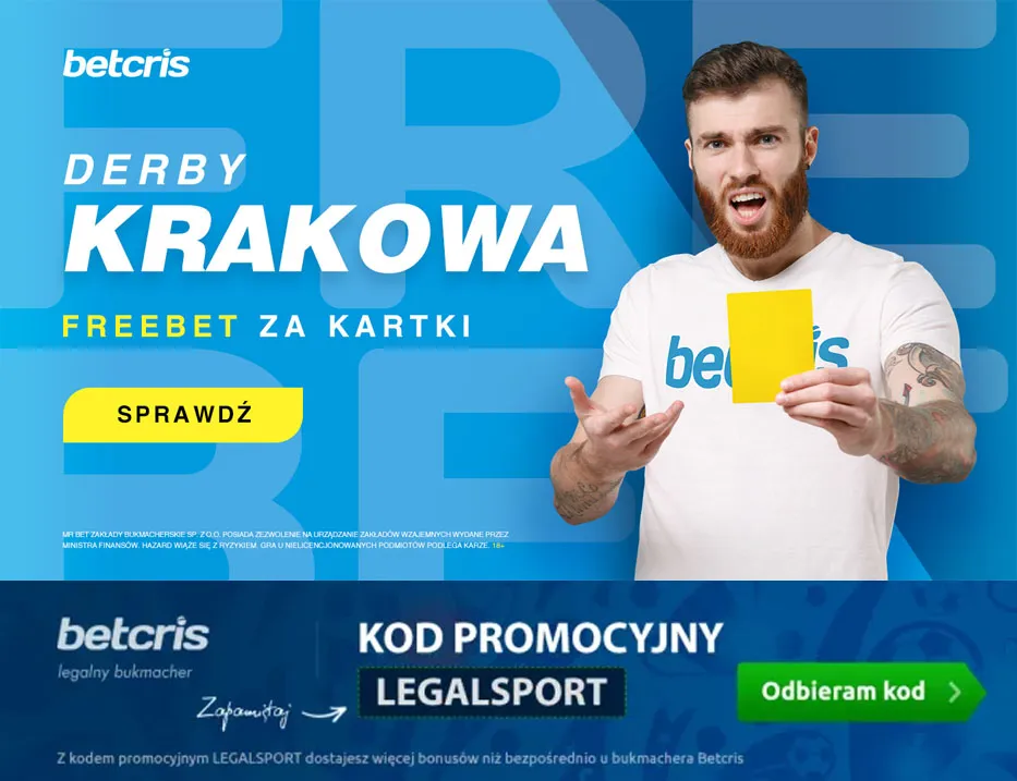 Cracovia - Wisła Kraków darmowy zakład za kartki w Betcris