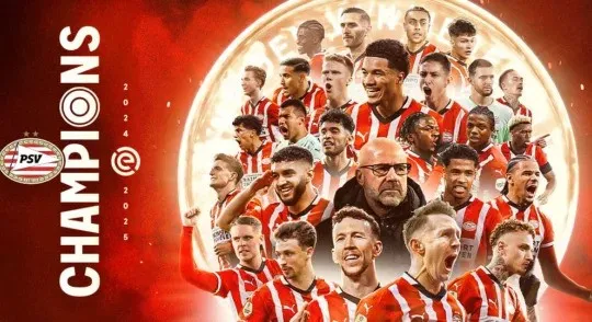 PSV zdobyło mistrzostwo Holandii w sezonie 2024/25