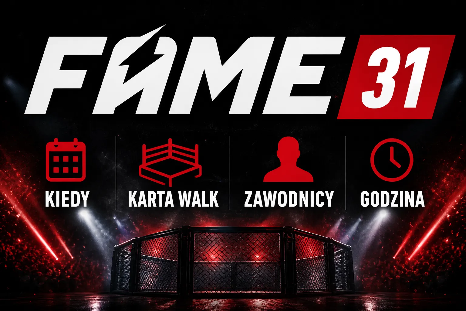 FAME 31 kiedy? Karta walk, data, godzina, zawodnicy