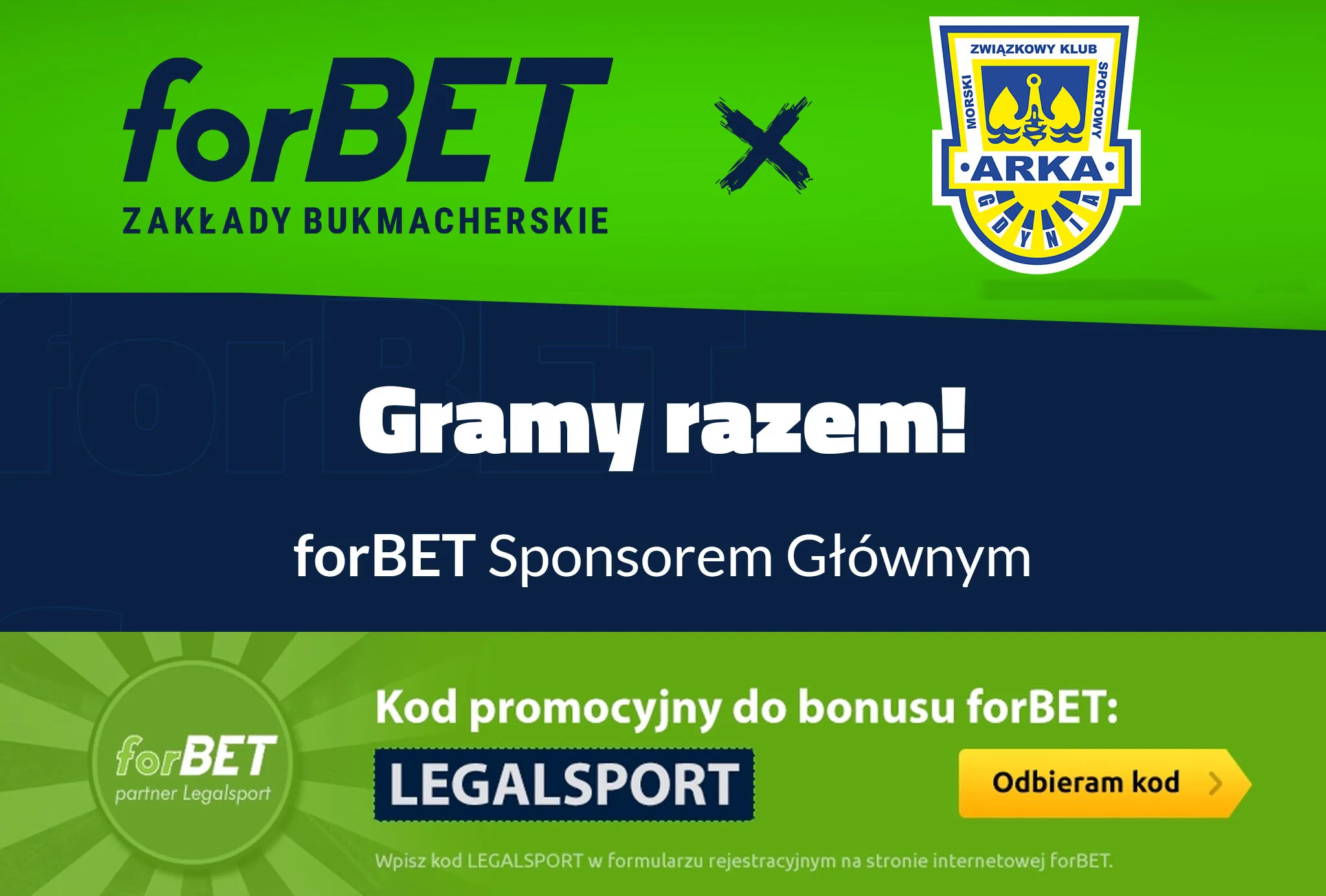 forBET sponsorem Arki – premia 3310 zł na mecze