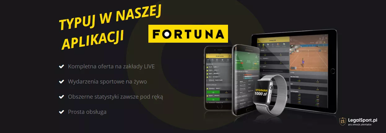 Zalety aplikacji mobilnej Fortuna - infografika
