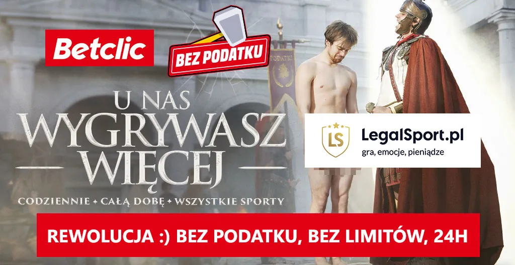 Gra bez podatku BEZ LIMITU w Betclic + voucher 10 zł