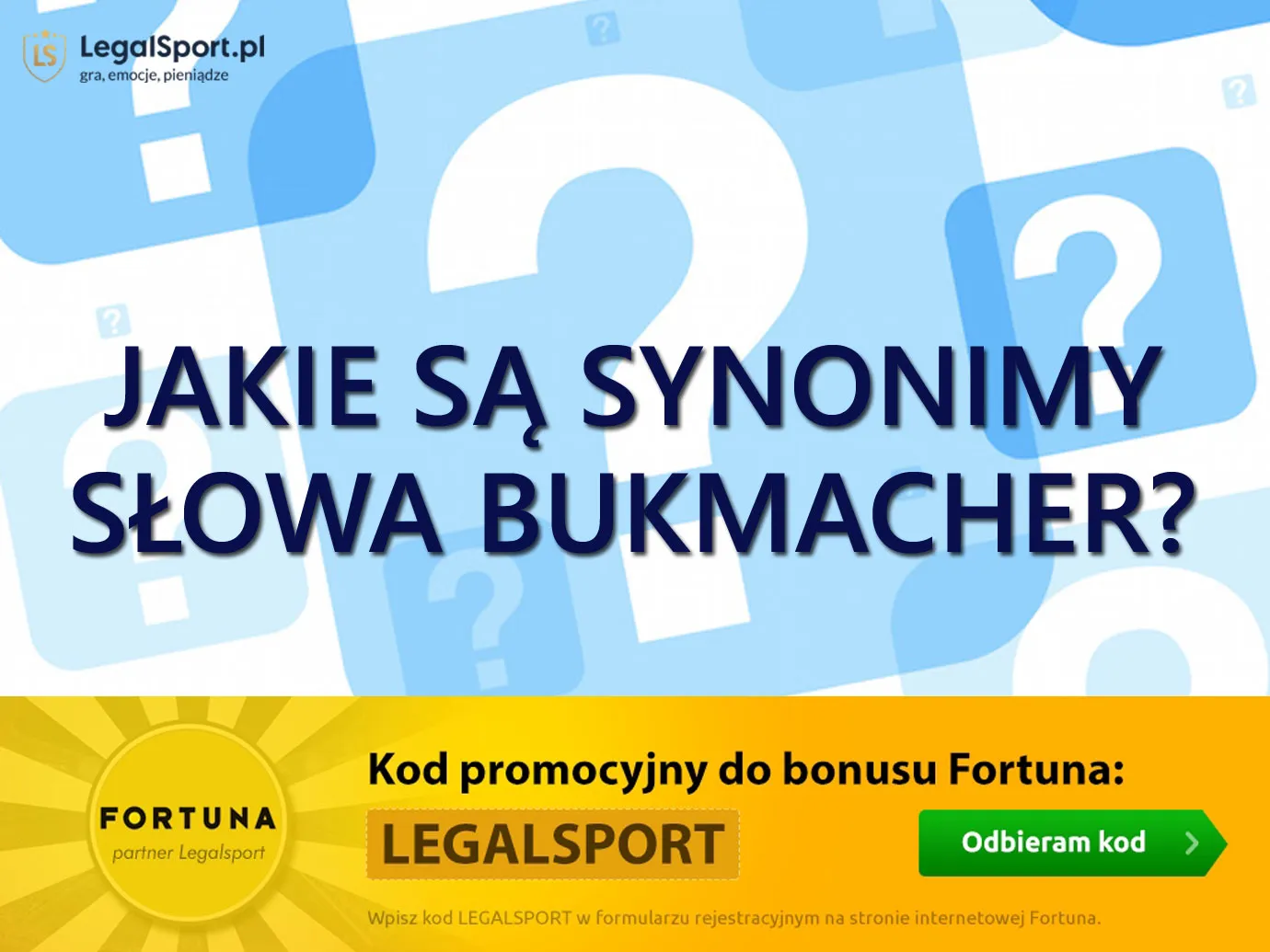 Synonimy dla słowa bukmacher