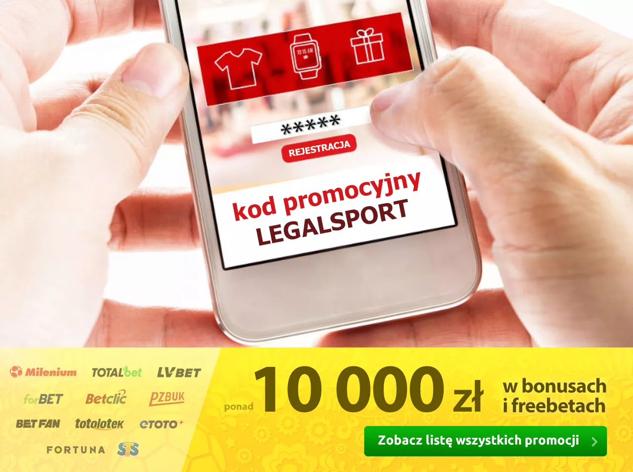 Rejestracja z kodem - bonusy 10 000 zł