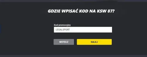 KSW 87 kod promocyjny