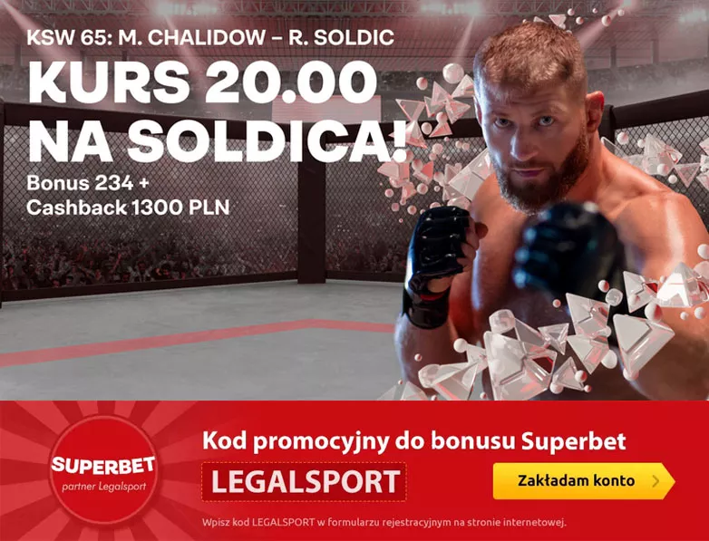 Kurs 20.00 na Soldica - KSW 65 w Superbet