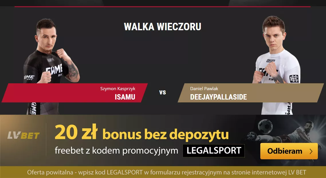 Typy i kursy na FAME MMA 3 w LV BET Zakłady Bukmacherskie- zdjęcie do tekstu