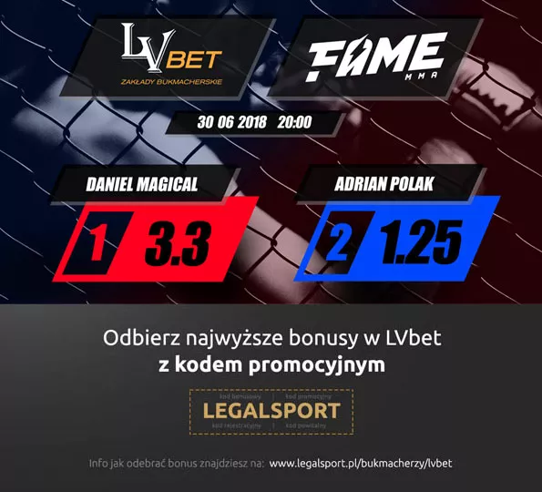 Legalny bukmacher LVBET sponsorem gali FAME MMA