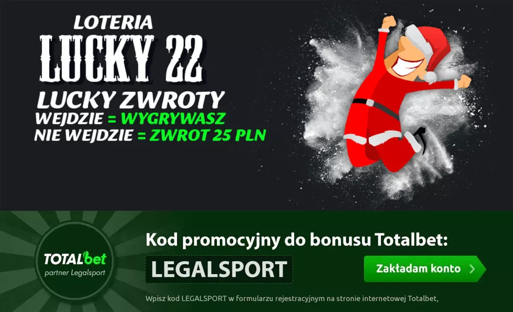 Lucky Zwroty - Loteria cashback 25 zł od Totalbet