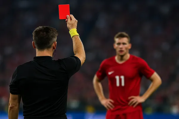 Jacy piłkarze dostali najwięcej czerwonych kartek 