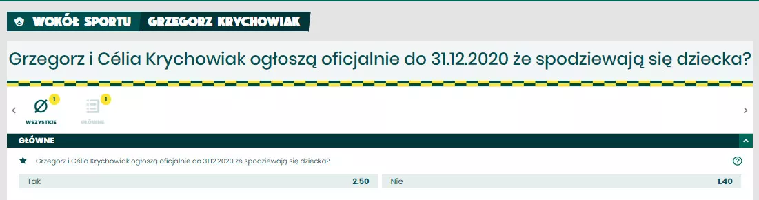 Zakłady bukmacherskie na dziecko u Grzegorza i Celii, wykorzystaj bonus bez ryzyka.