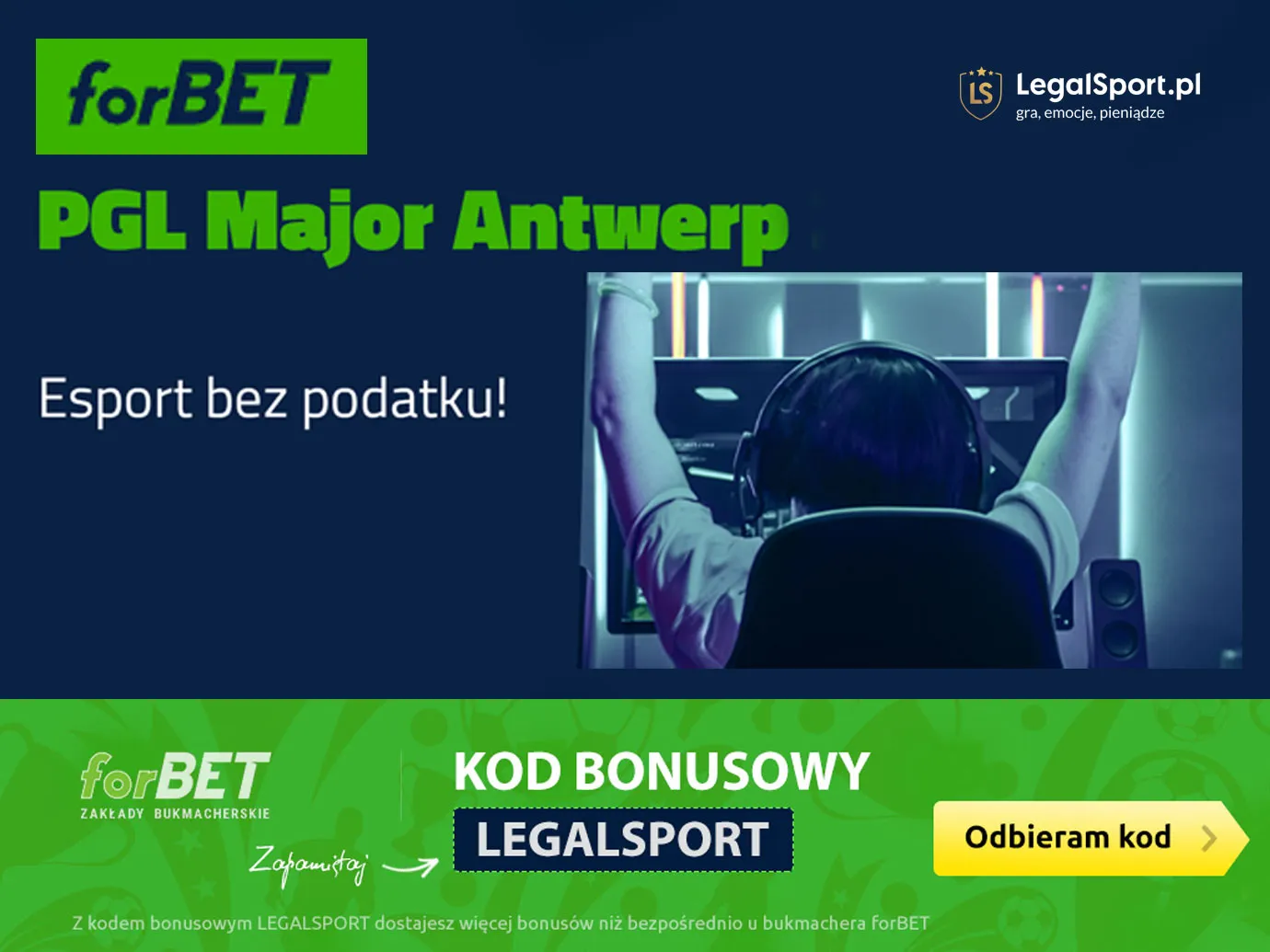 Podwyższone wygrane na esport w forBET