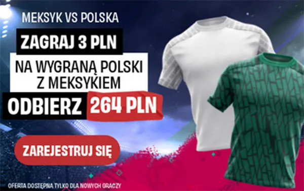 264 zł w bonusie od PZBUK na Polska - Meksyk