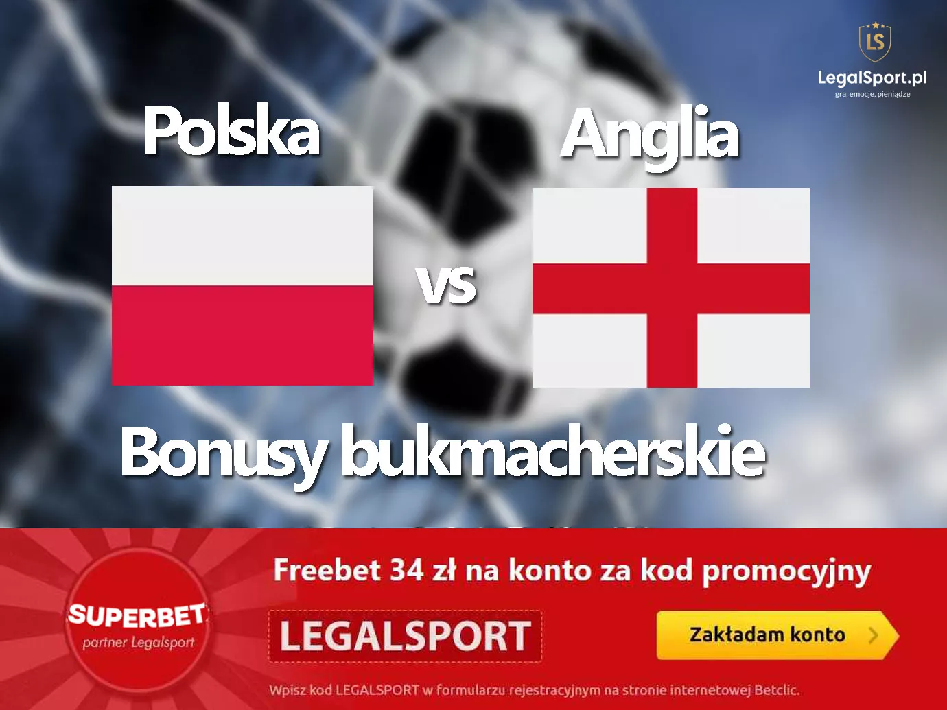 Polska vs Anglia - bonusy i promocje meczowe