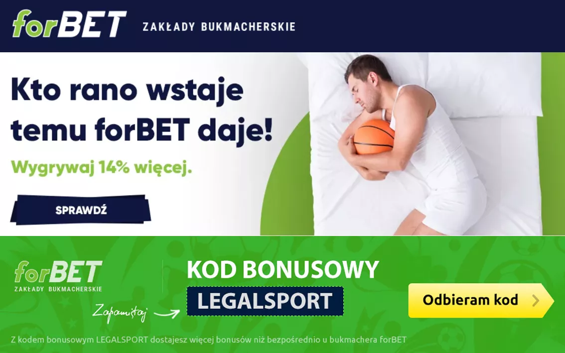 14% wyższe wygrane u legalnego bukmachera forBET - gra bez podatku