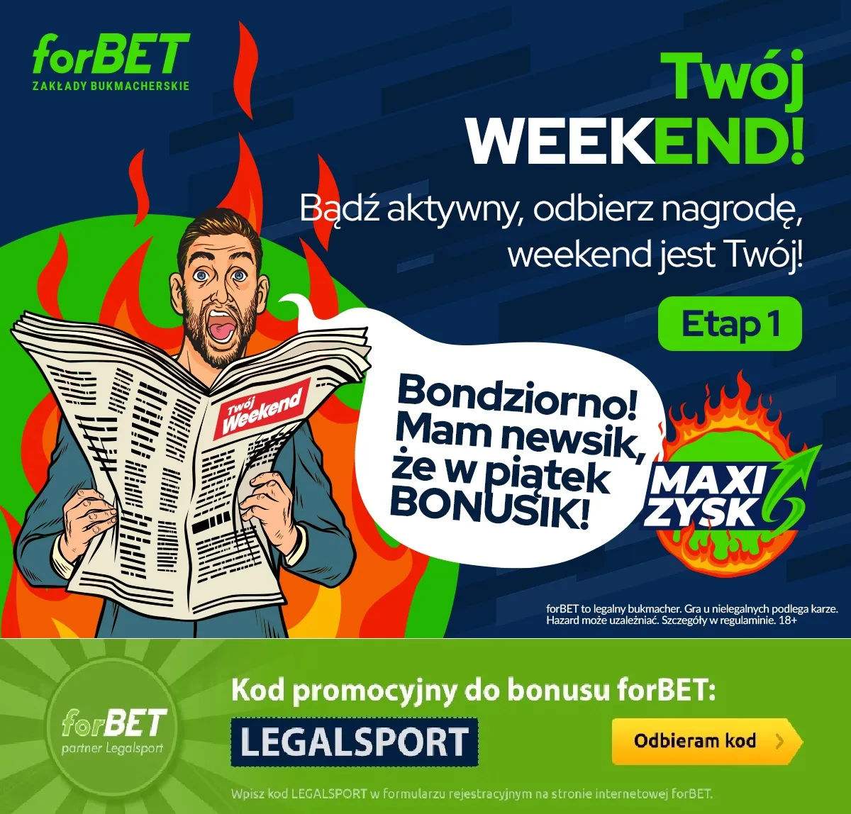 Premie dla graczy w weekendowej promocji forBET