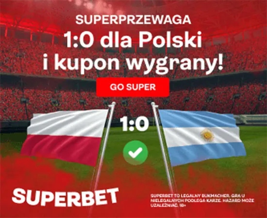 Zakład na zwycięstwo Polski 1:0 z Argentyną i kupon wygrany!