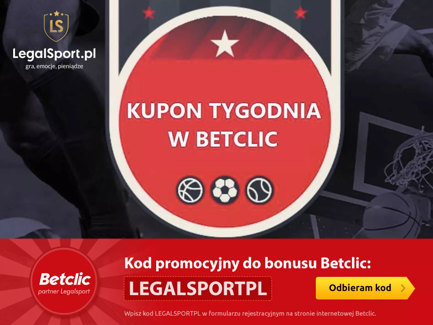 Tenis i piłka na kuponie tygodnia w Betclic