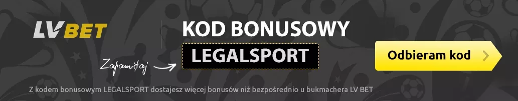 LV BET Zakłady Bukmacherskie - bonus na start z kodem promocyjnym - infografika