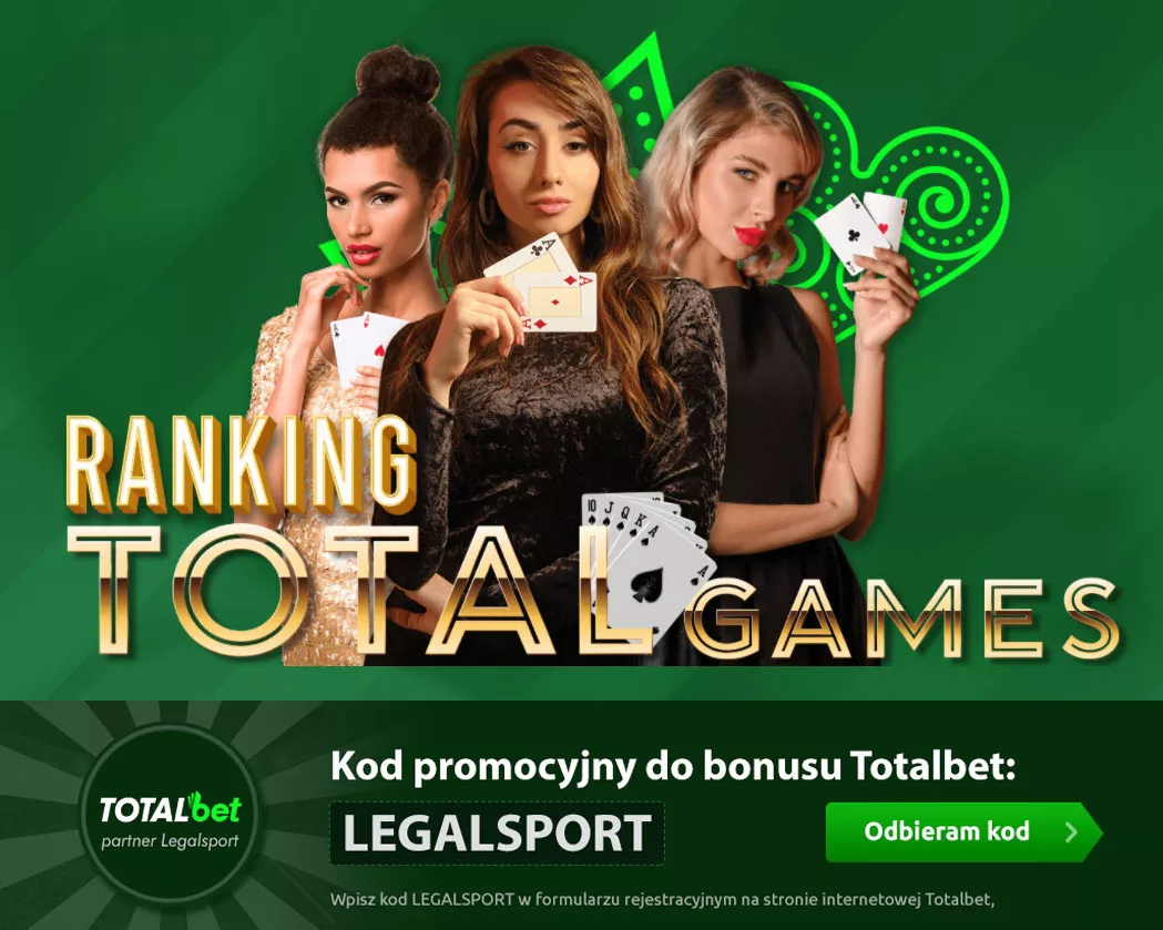 Ranking Total Games - kod do freebetu na zakłady karciane