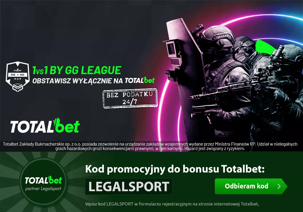 Za kody promocyjne w Totalbet masz freebet 50 zł na turniej Counter Strike