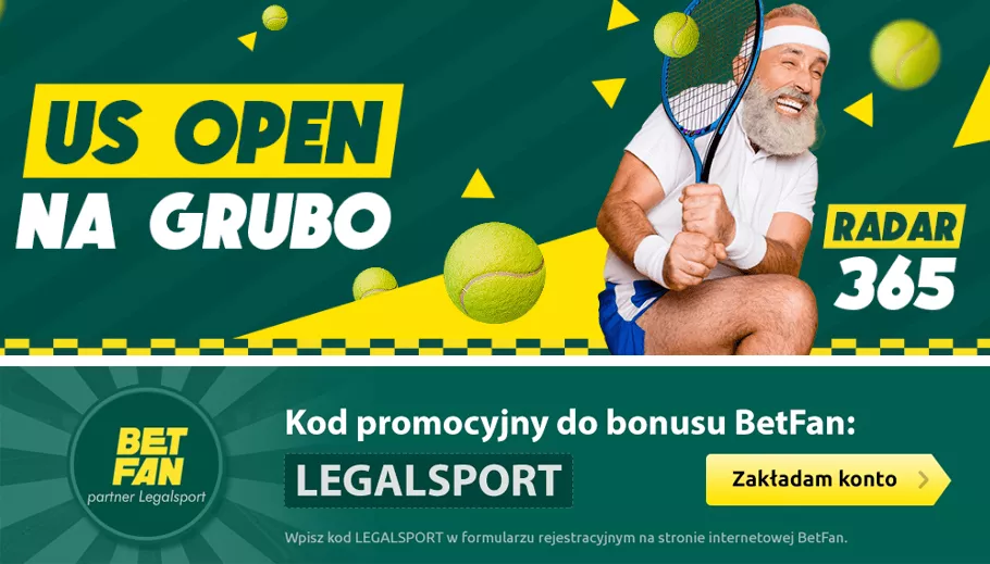  Betfan na US Open - kod promocyjny + Bonus Na Grubo