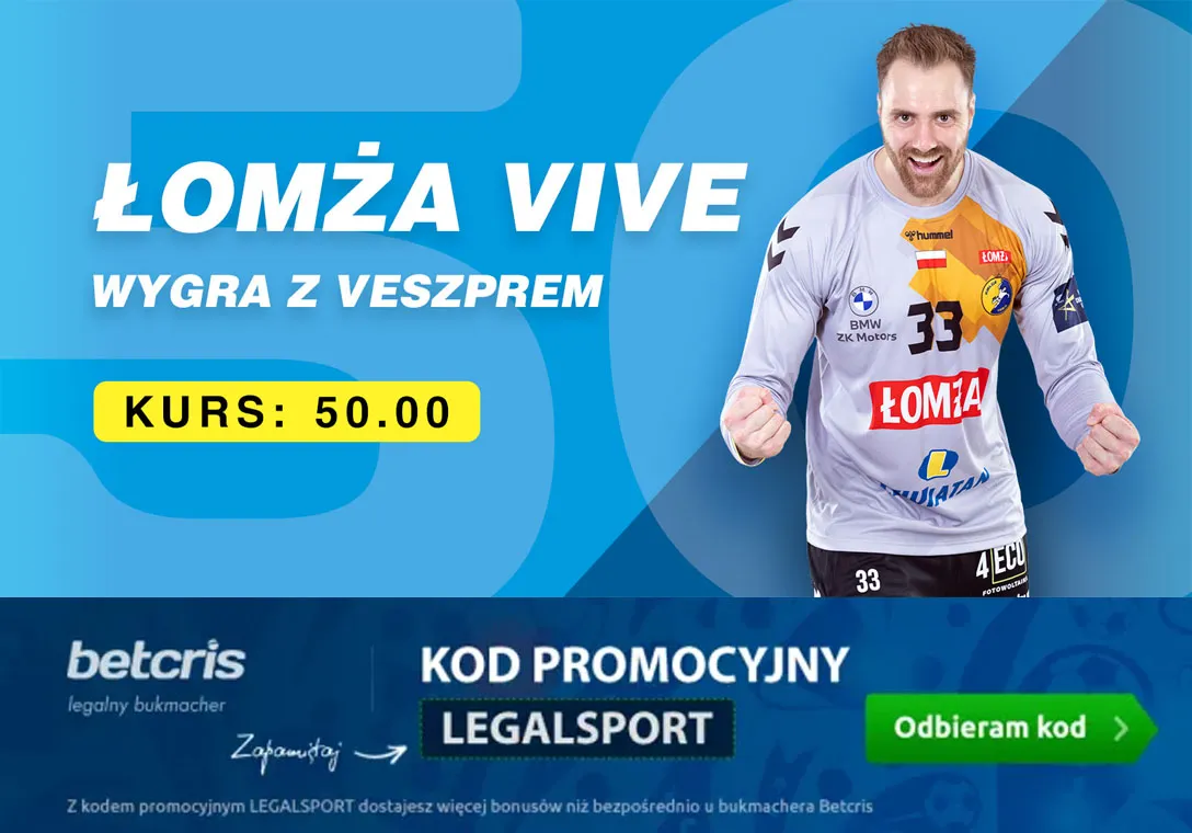 Veszprem - Vive Kielce kurs 50.00 w Betcris