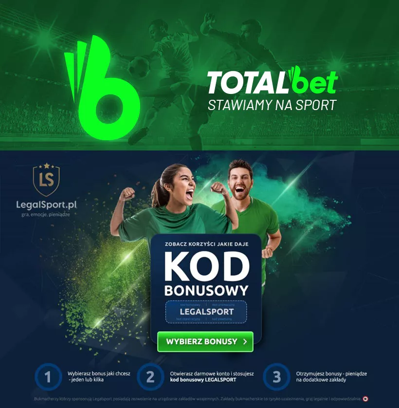 Reklama kodu do rejestracji w Totalbet
