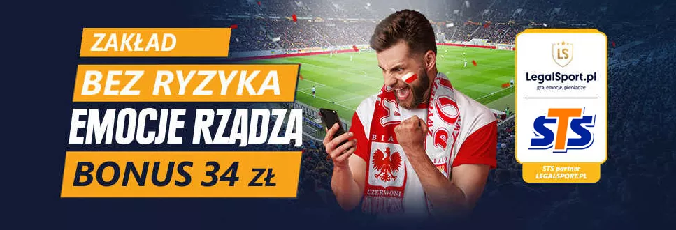 STS cashback 34 PLN na nowe konto typerskie za kod LEGALSPORT