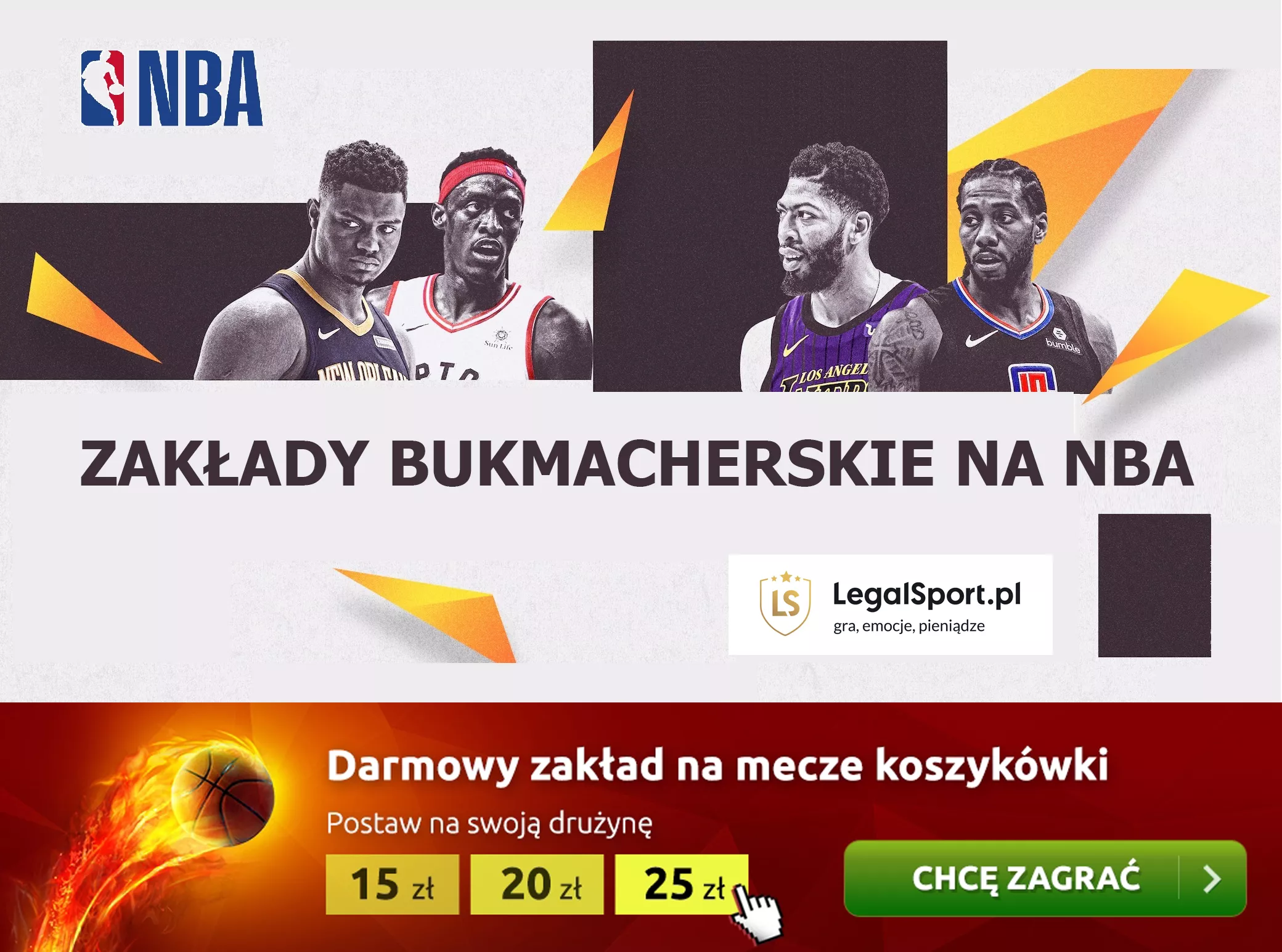 Zakłady bukmacherskie na NBA 