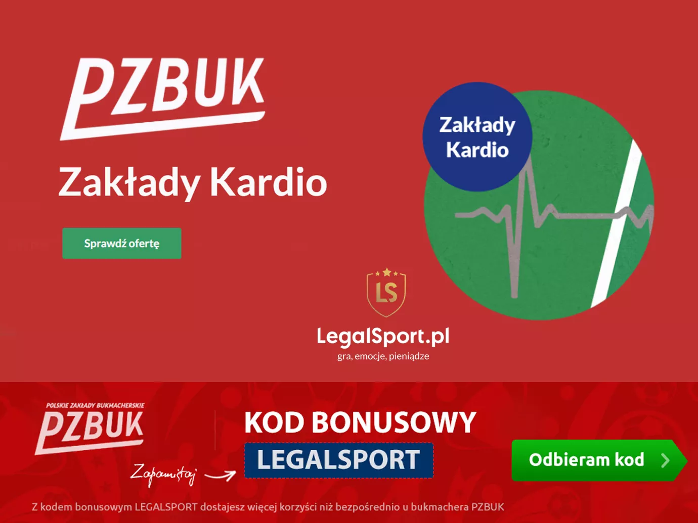 Zakłady Kardio w aplikacji mobilnej PZBuk online