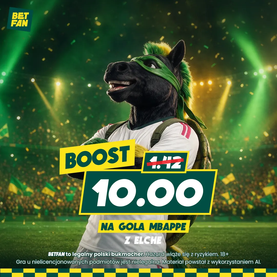 Promocja BETFAN: 176 zł za gola Mbappe w meczu Elche - Real Madryt