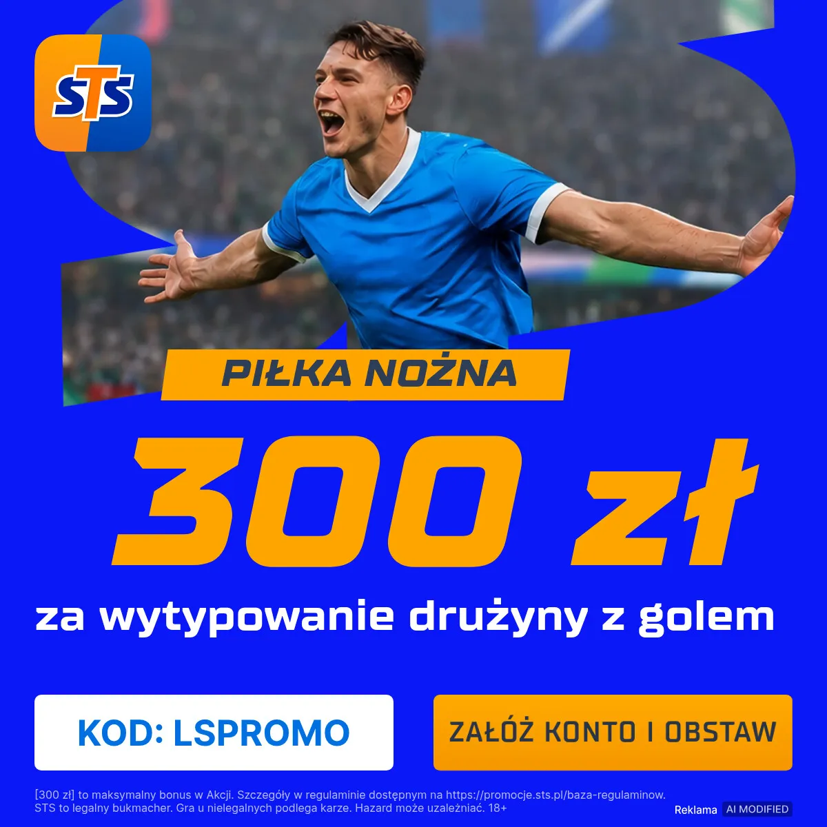 Promocja STS: 300 zł za wytypowanie drużyny z golem w meczu Holandia - Niemcy