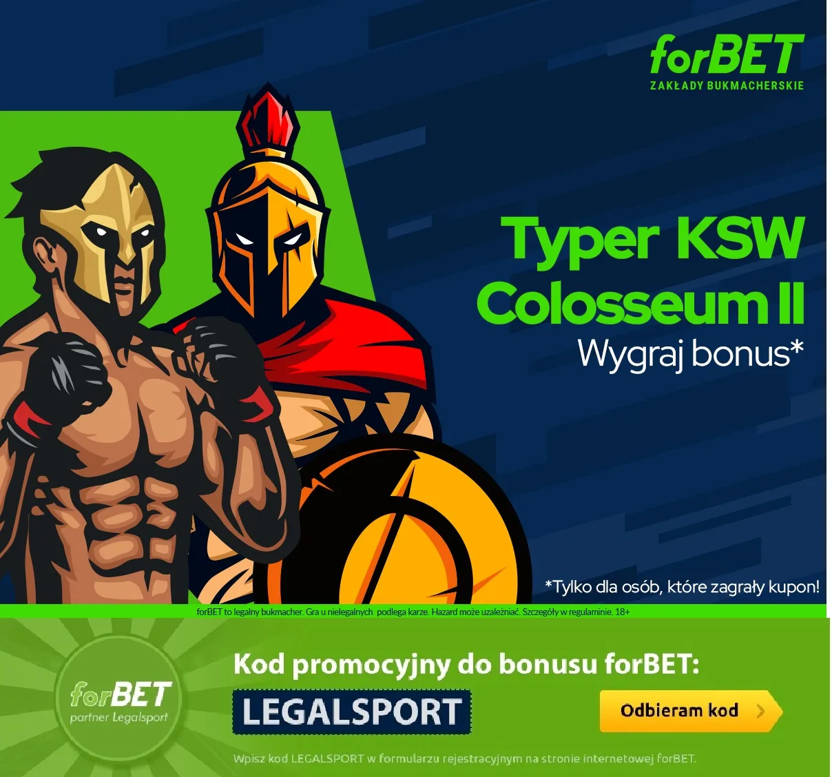 1000 PLN na KSW Colosseum w forBET 