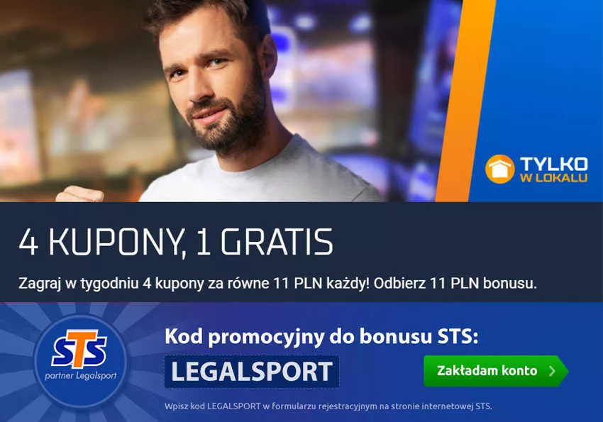 4 kupony 1 gratis - promocja STS 