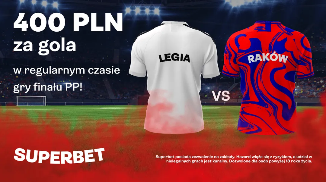 400 zł na mecz Legia Warszawa - Raków Częstochowa (02.05.23)