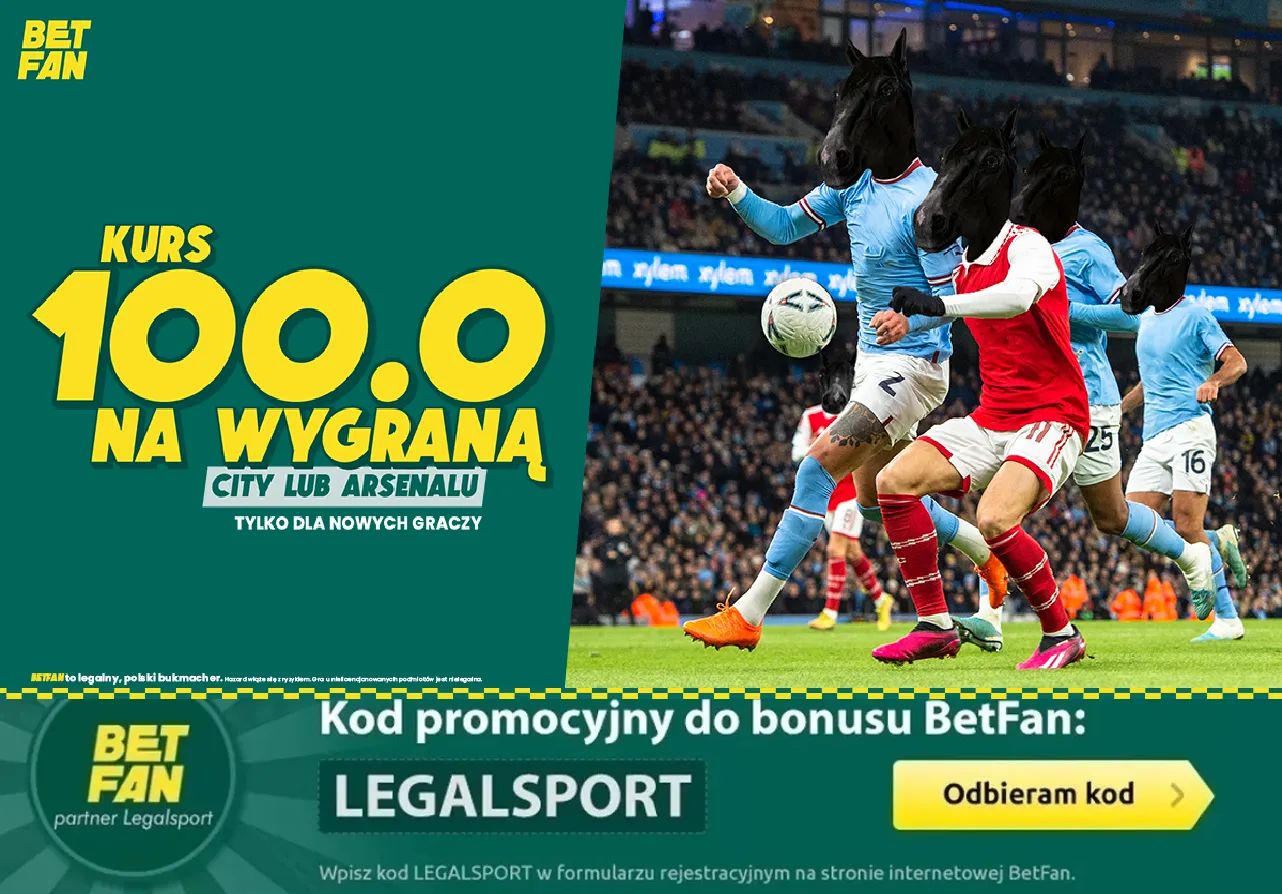 Boost 100.00 na zwycięzcę meczu Man City - Arsenal