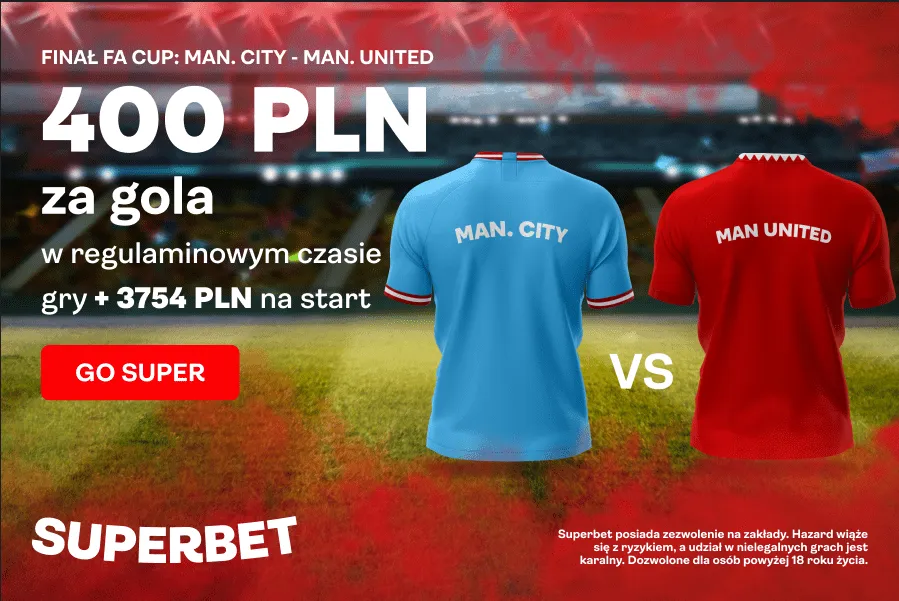 Boost 200.00 na gola Man. City lub Man. United (03.06.23)