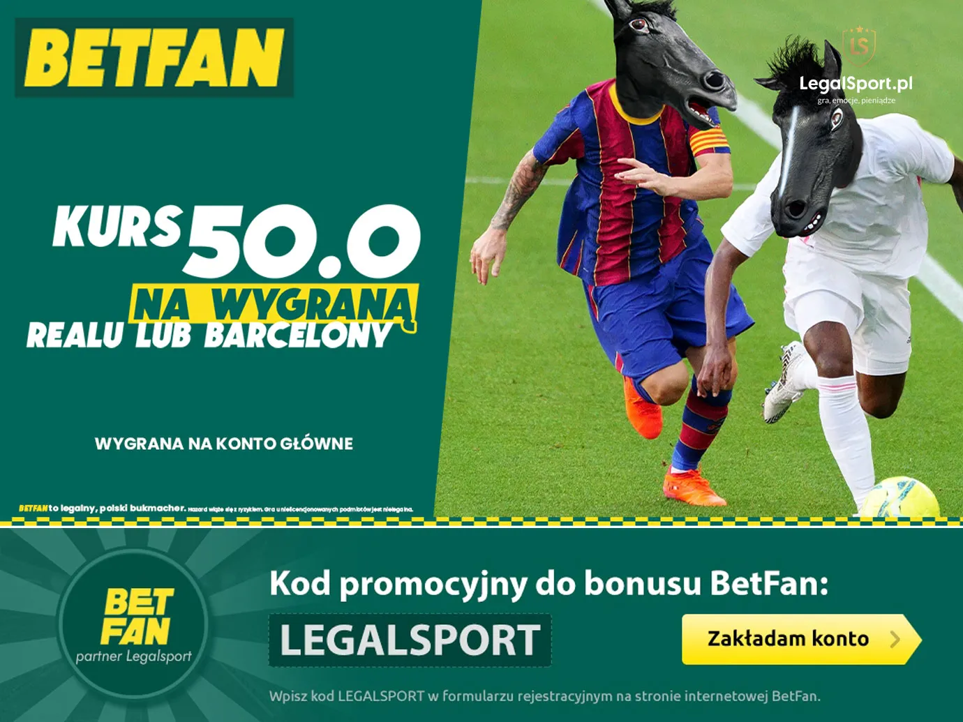 Boost kursowy 50.00 na El Clasico w BETFAN
