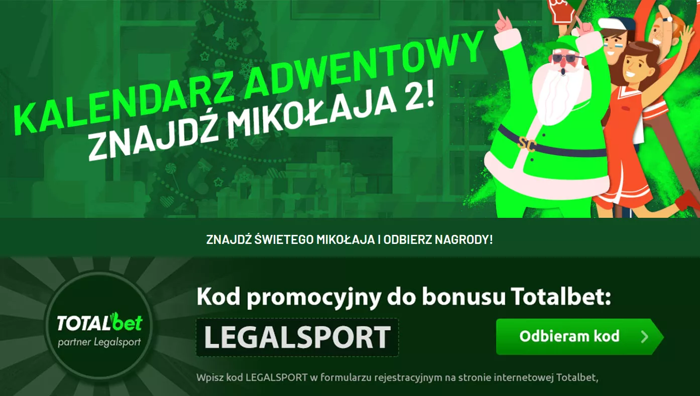 Promocja Totalbet - Kalendarz Adwentowy 